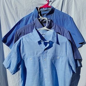 3 Mens XL / L shirts IZOD, Chaps, Kirkland
